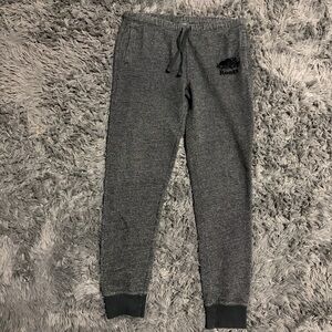 Roots men’s classic logo grey cuffed Charcoal Joggers sweatpants size medium